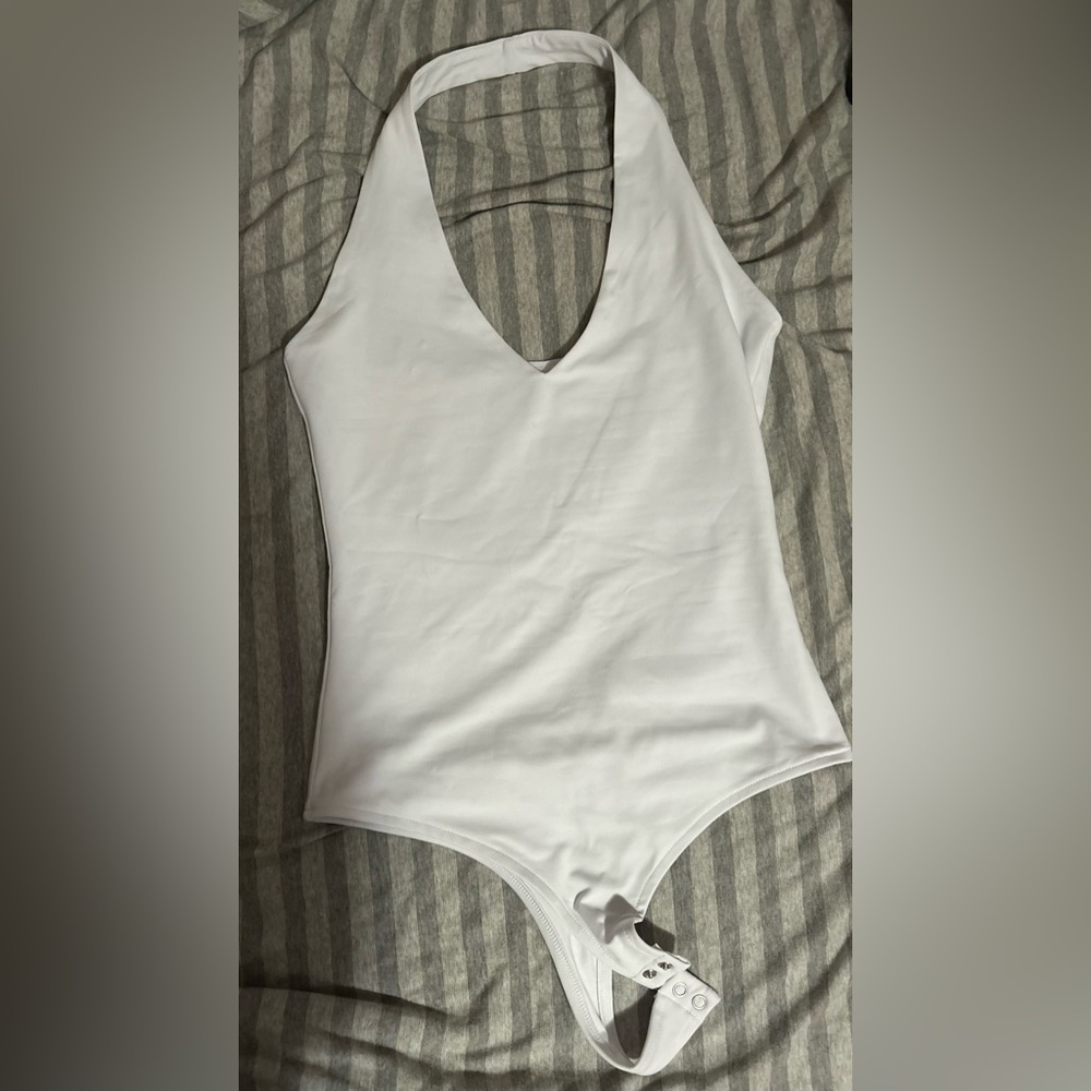 Amazon White Halter Bodysuit